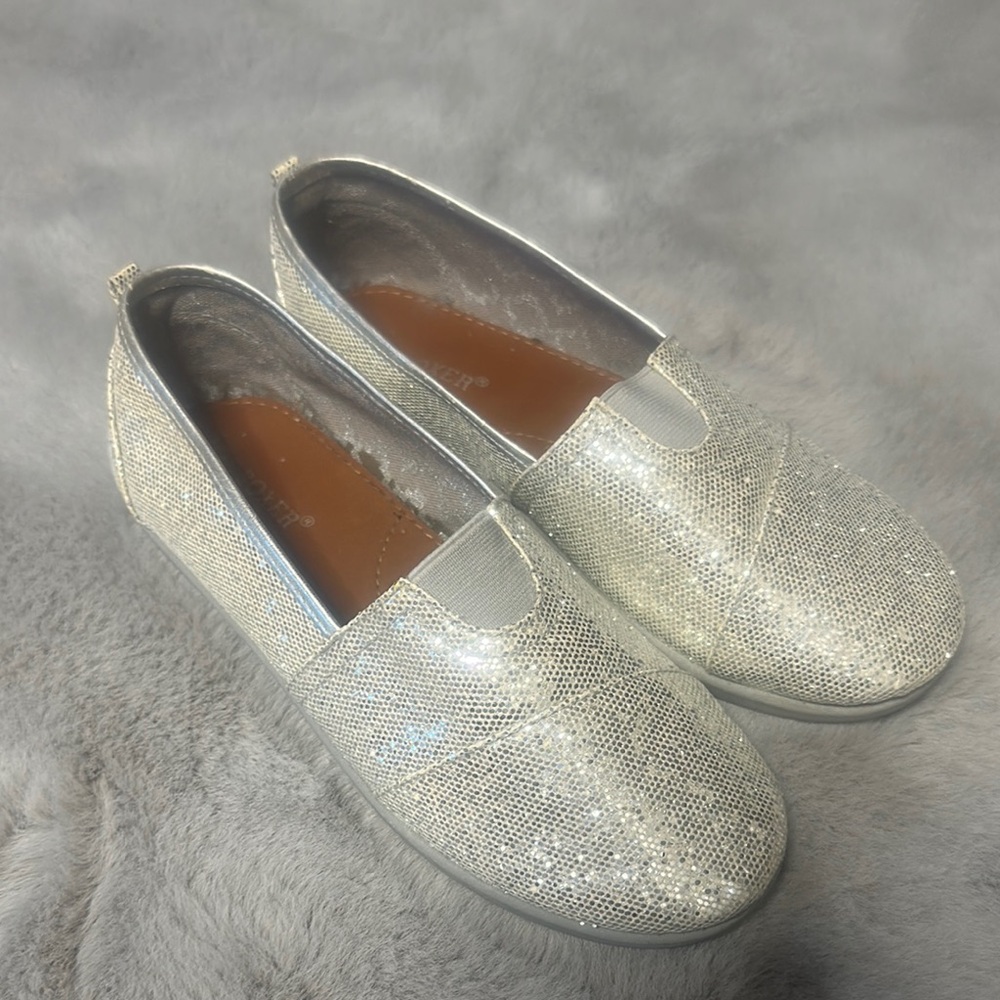 Silver Slip-On Children’s Shoes